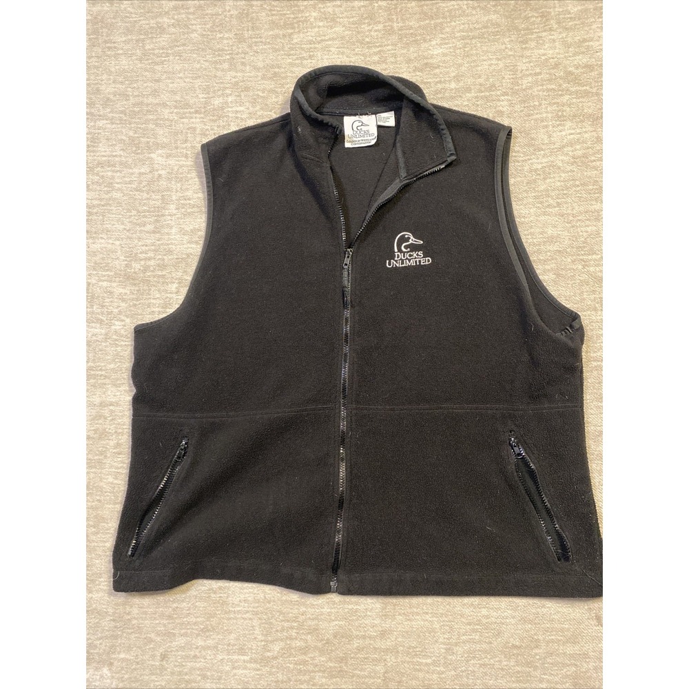 Ducks Unlimited Men's Fleece Vest 2XL Black